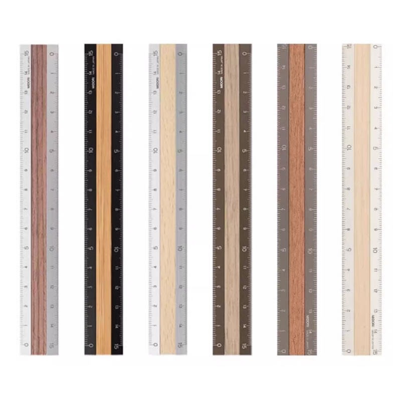 Midori Aluminum Wood Ruler 15cm