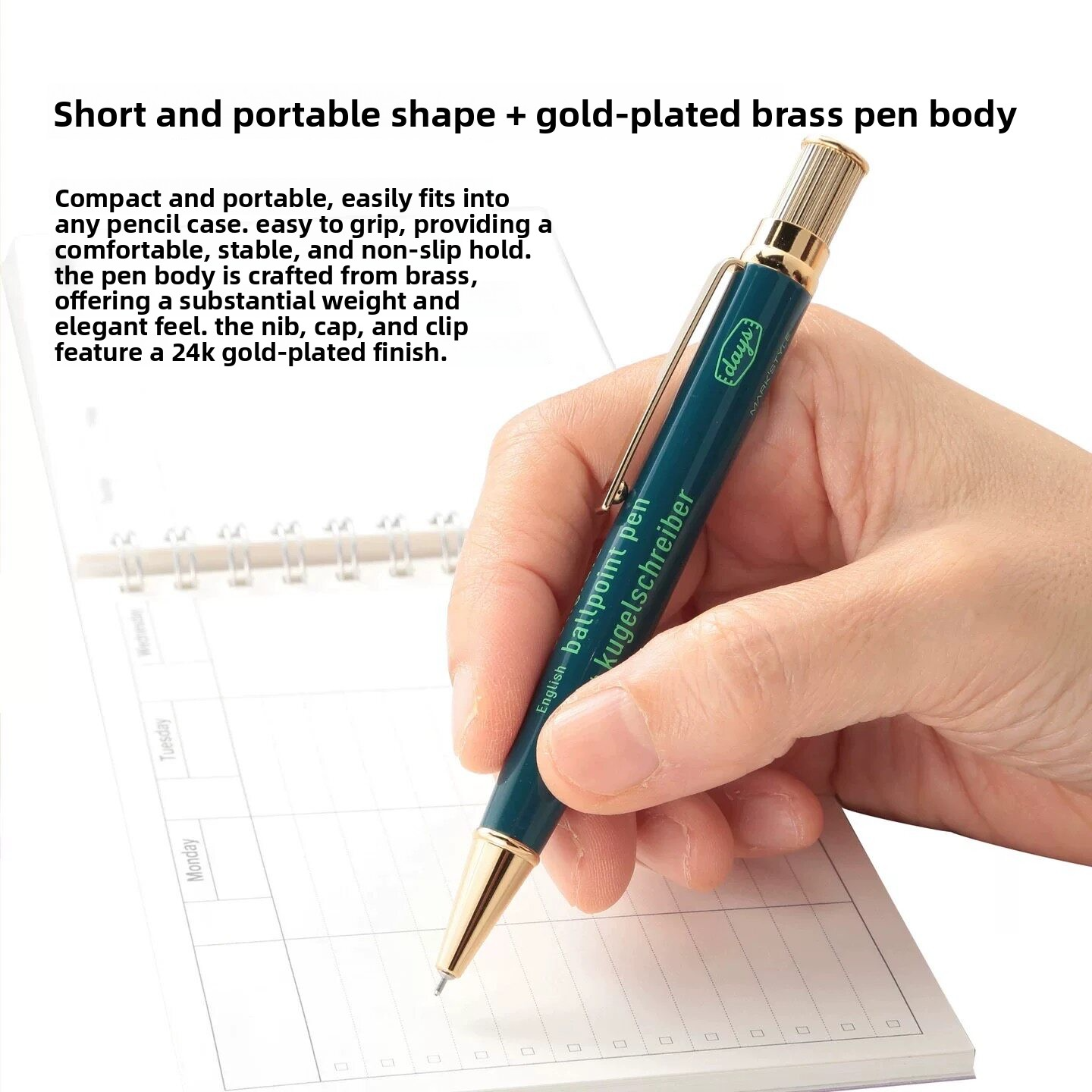 Marks Days Gold-Plated Brass Pen