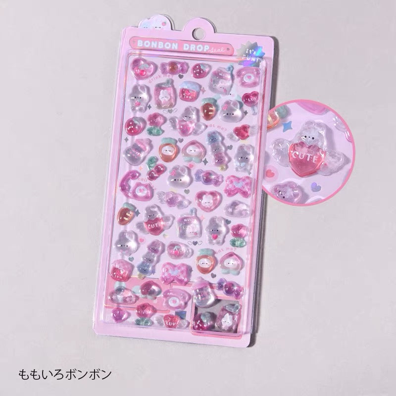 Q-LiA Bon Bon Drop Stickers (animals)