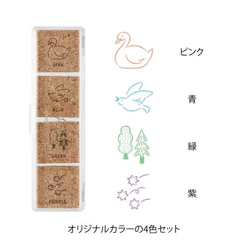 Midori Yuru Log Pre-Inked Stamps