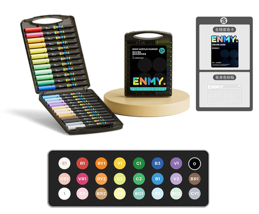 Enmy Acrylic Fast-Drying Paint Marker Set
