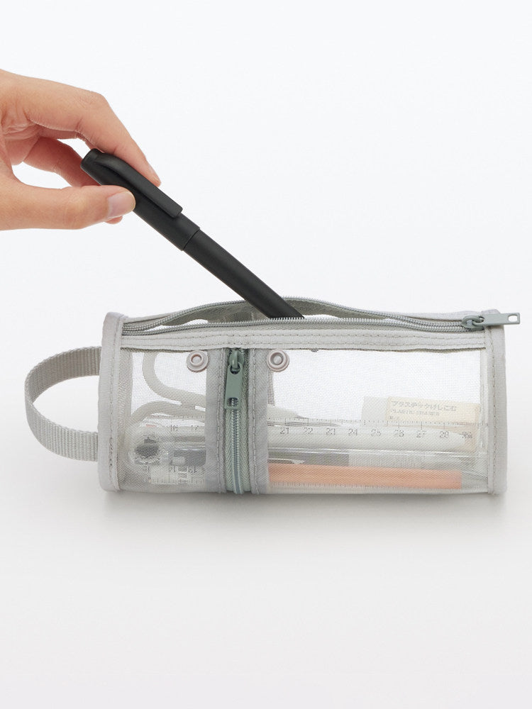 Muji Nylon Mesh Vertical/Horizontal Pen Case