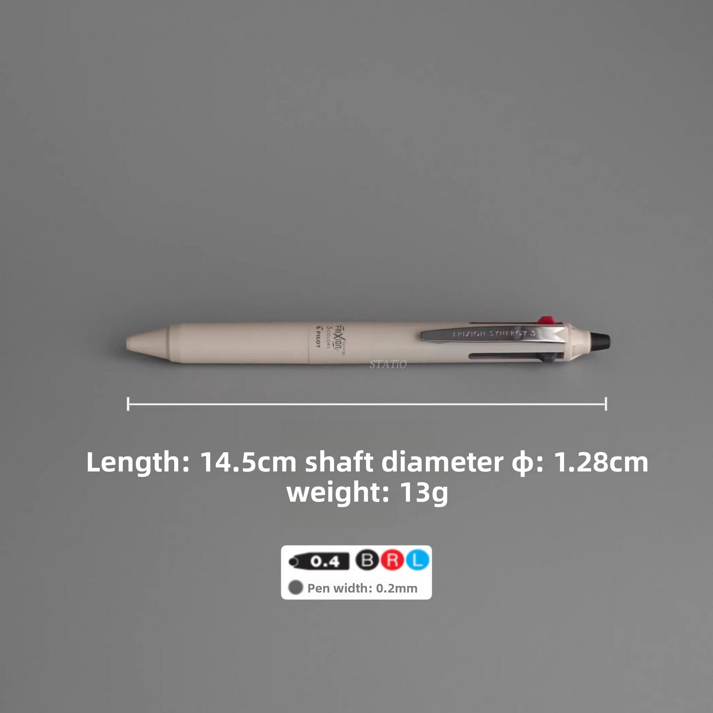 Pilot Frixion Synergy 3 Erasable 3-Color Ballpoint Pen 0.4mm
