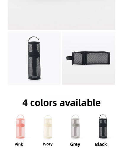 Muji Nylon Mesh Vertical/Horizontal Pen Case
