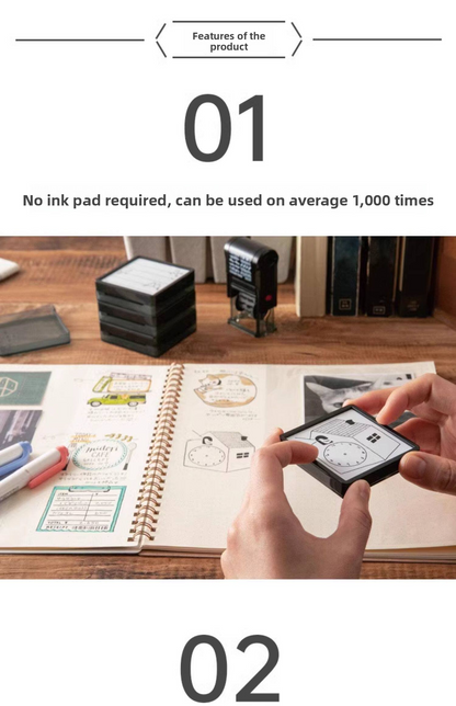 Midori Pre-Inked Paintable Stamp (Square)