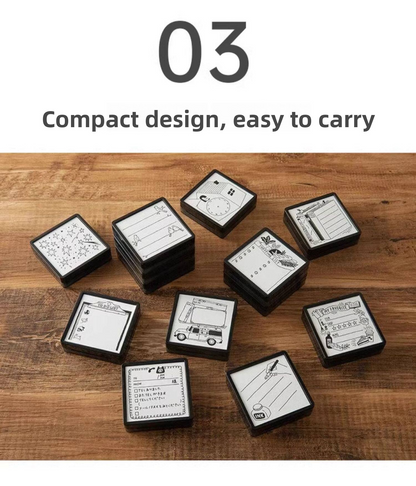 Midori Pre-Inked Paintable Stamp (Square)