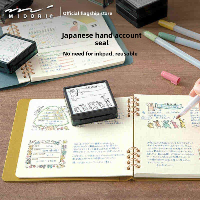 Midori Pre-Inked Paintable Stamp (Square)