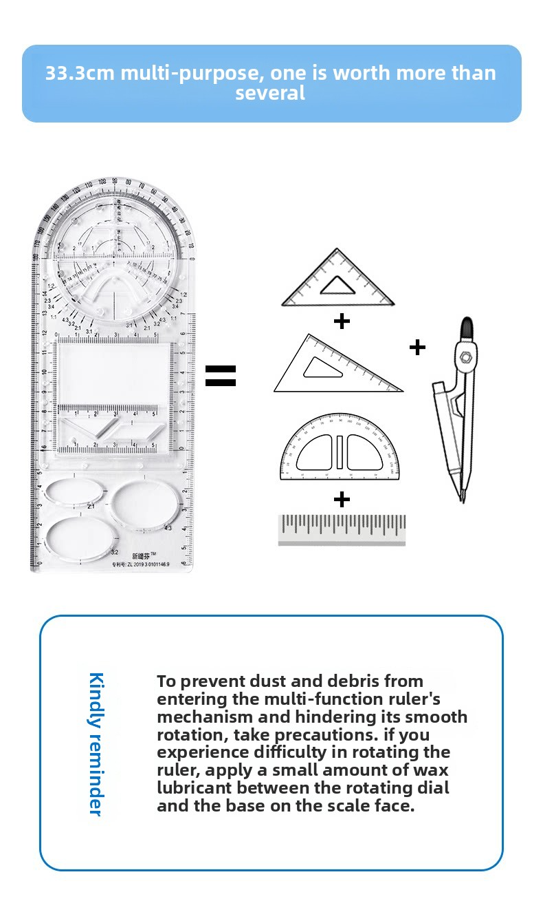 Geometry Multifunctional Ruler