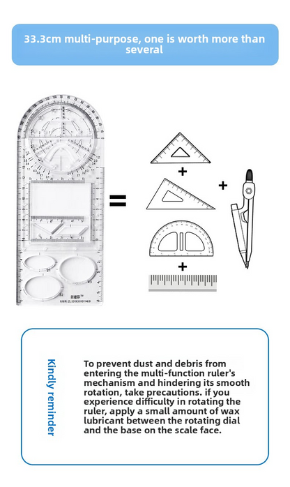 Geometry Multifunctional Ruler