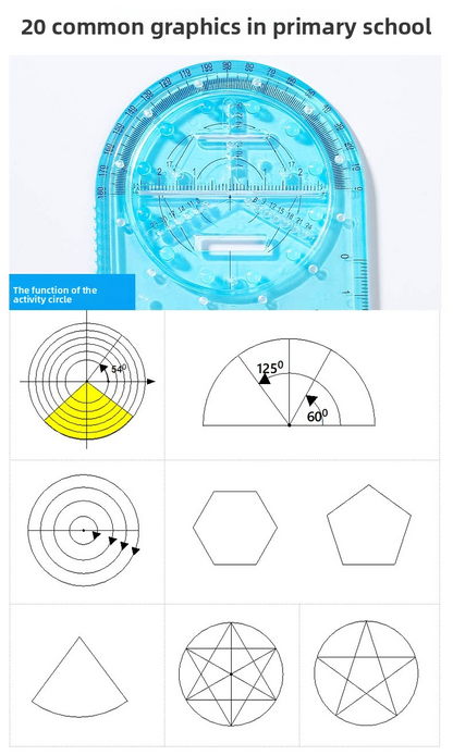 Geometry Multifunctional Ruler