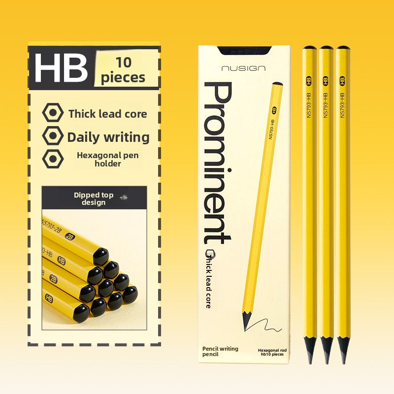 Deli Nusign Black Wood Non-Toxic Pencil HB/ 2B