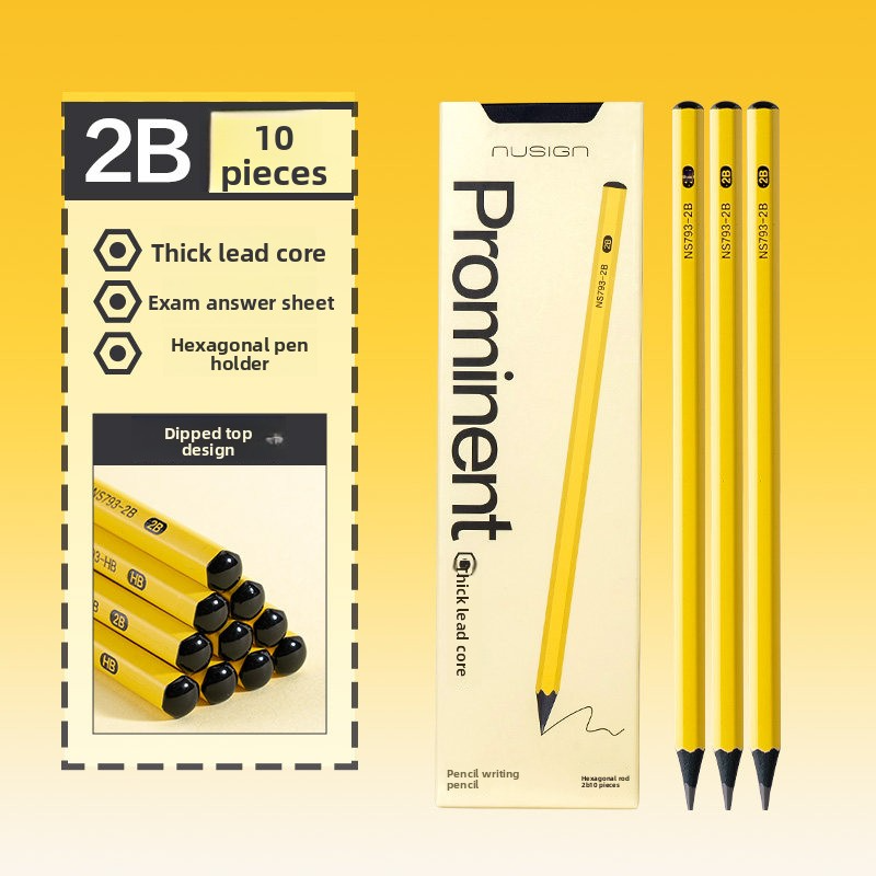 Deli Nusign Black Wood Non-Toxic Pencil HB/ 2B
