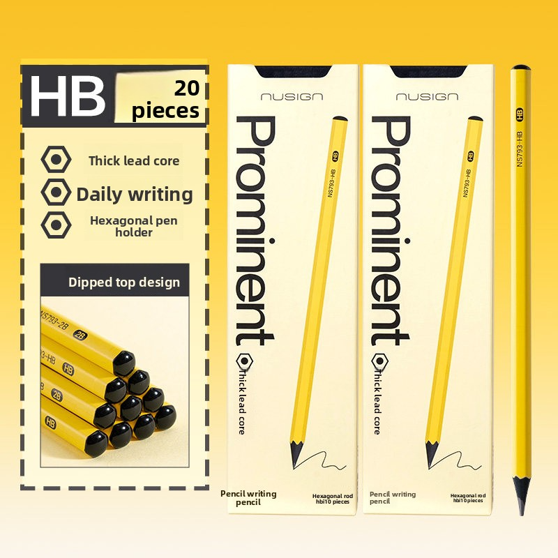 Deli Nusign Black Wood Non-Toxic Pencil HB/ 2B