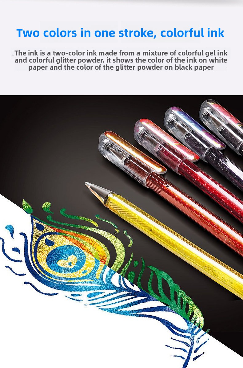 Pentel K110 Hybrid Dual Metallic Glitter Gel Pen