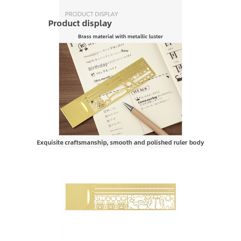 Midori Copper Ruler Stencil