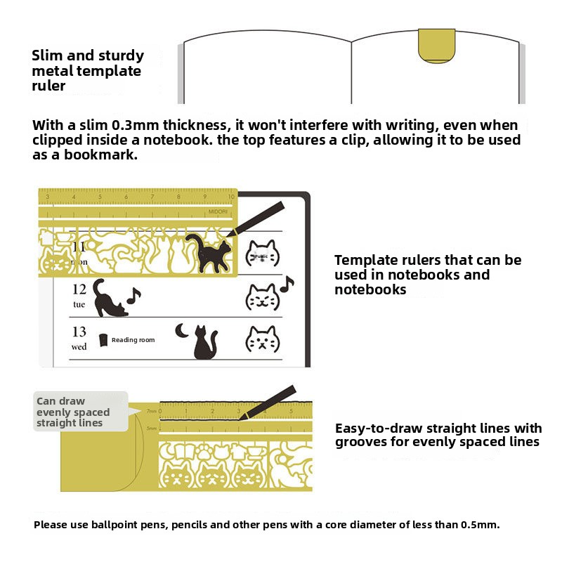 Midori Copper Ruler Stencil