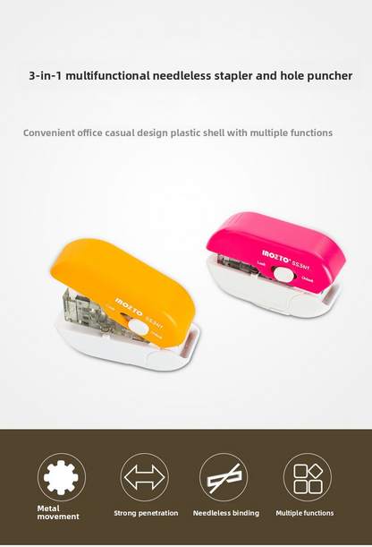 Inozto 3-in-1 Stapleless Stapler