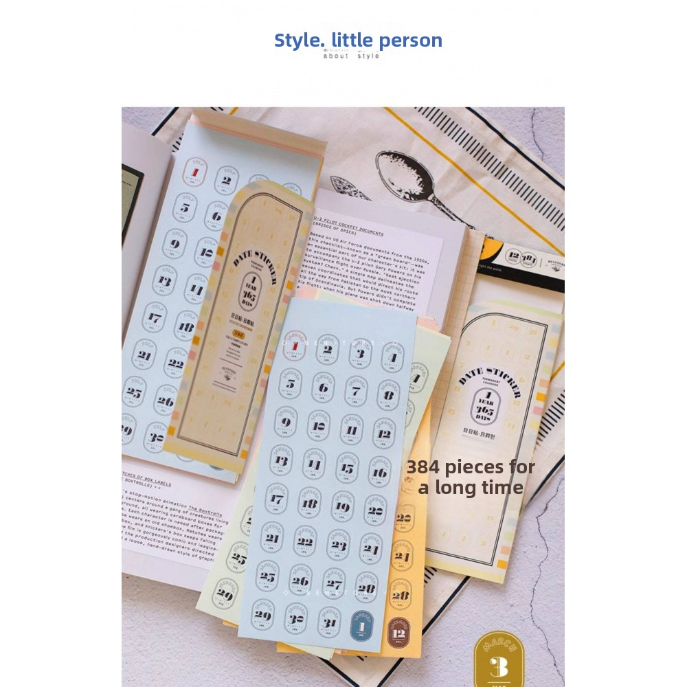 Benzstore Calendar Date Stickers (384 pcs)