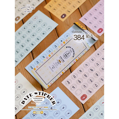 Benzstore Calendar Date Stickers (384 pcs)