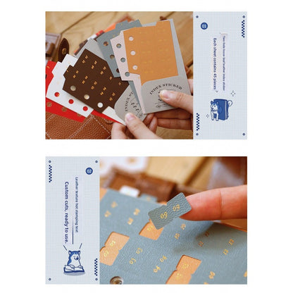 Benzstore Vintage Leather Index Tabs Stickers