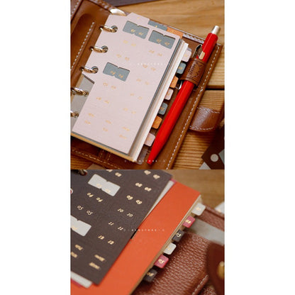 Benzstore Vintage Leather Index Tabs Stickers