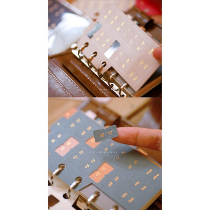 Benzstore Vintage Leather Index Tabs Stickers