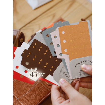 Benzstore Vintage Leather Index Tabs Stickers