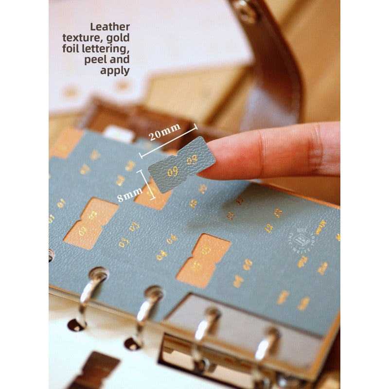 Benzstore Vintage Leather Index Tabs Stickers