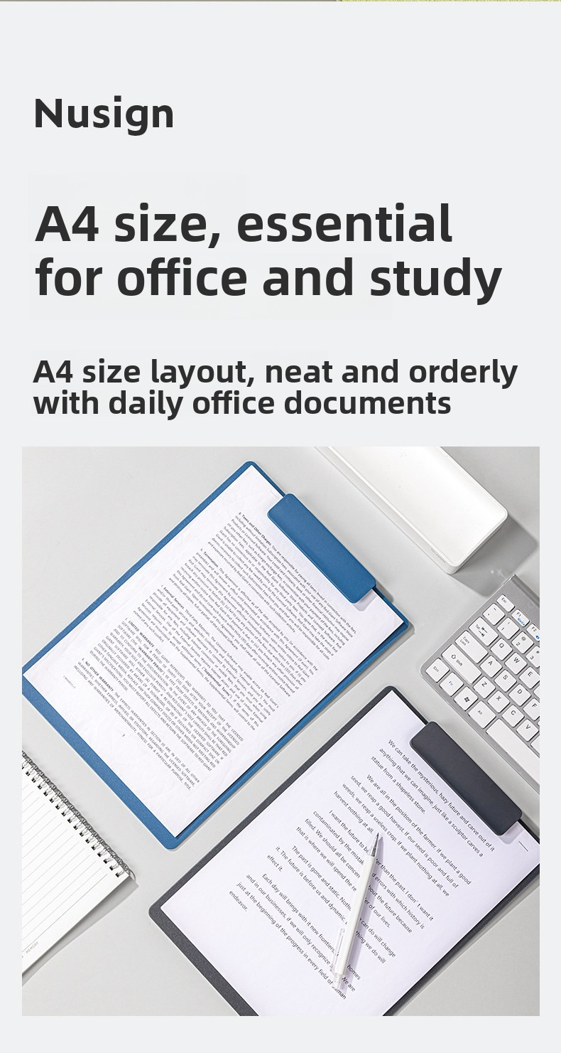 Deli Nusign Dual-Swivel Clipboard A4