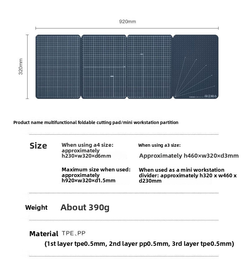 King Jim Foldable Wide Cutting Mat