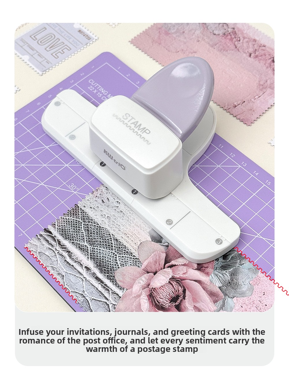 Kw-Trio Borderless Stamp Press Puncher