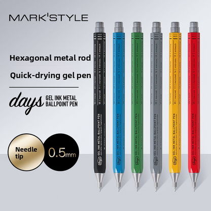 Marks Days Hexagon Metal Gel Pen 0.5mm