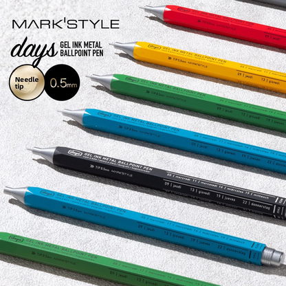 Marks Days Hexagon Metal Gel Pen 0.5mm