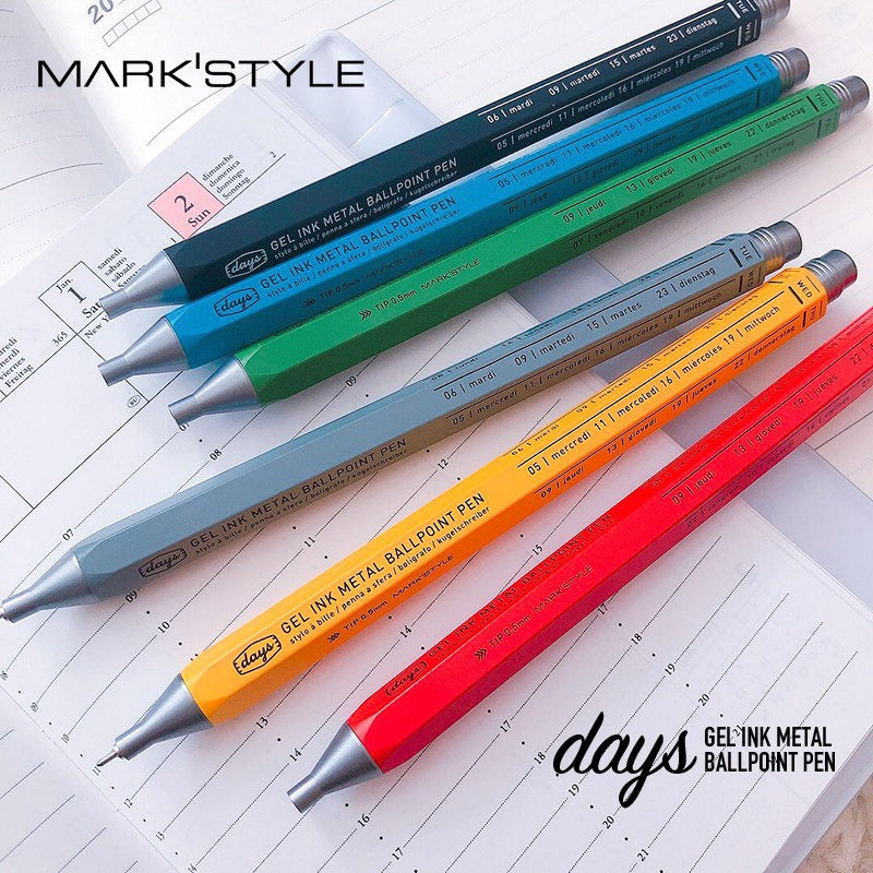 Marks Days Hexagon Metal Gel Pen 0.5mm
