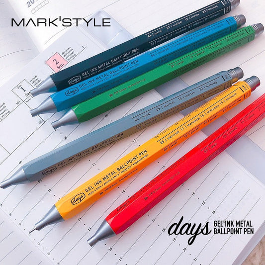 Mark's Days Hexagon Metal Gel Pen 0.5mm