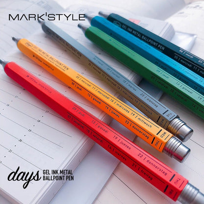 Marks Days Hexagon Metal Gel Pen 0.5mm