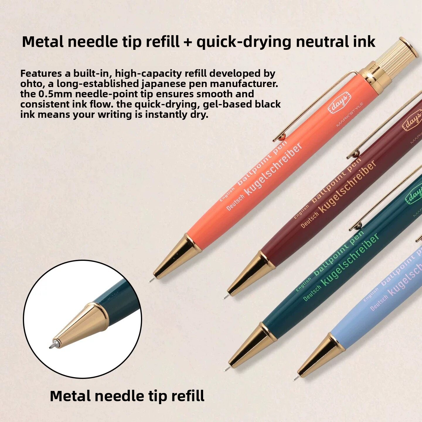 Marks Days Gold-Plated Brass Pen