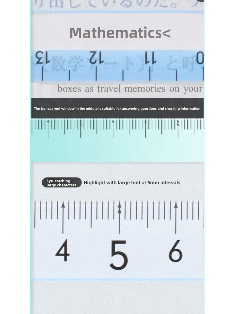 Raymay Easy to See Grid Ruler 15cm