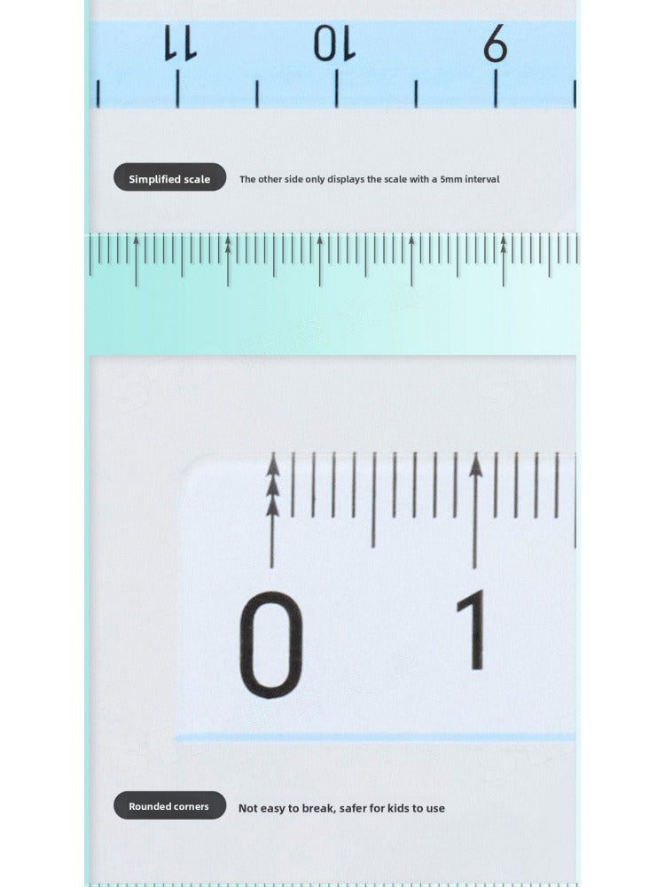 Raymay Easy to See Grid Ruler 15cm