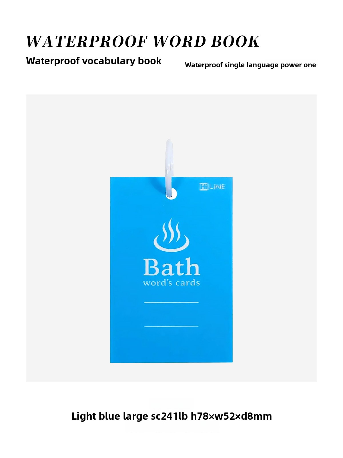 Kutsuwa Waterproof Bath Word Card