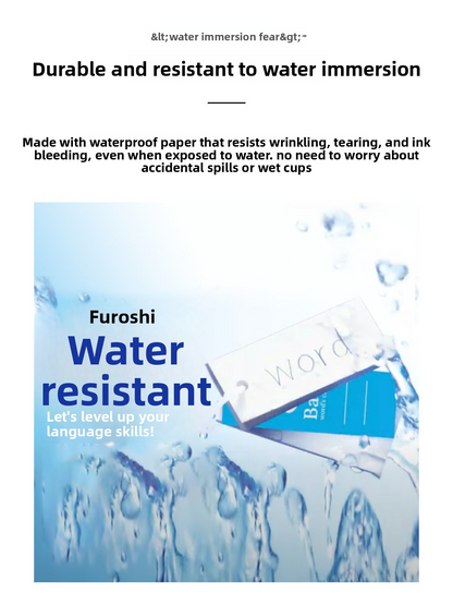 Kutsuwa Waterproof Bath Word Card