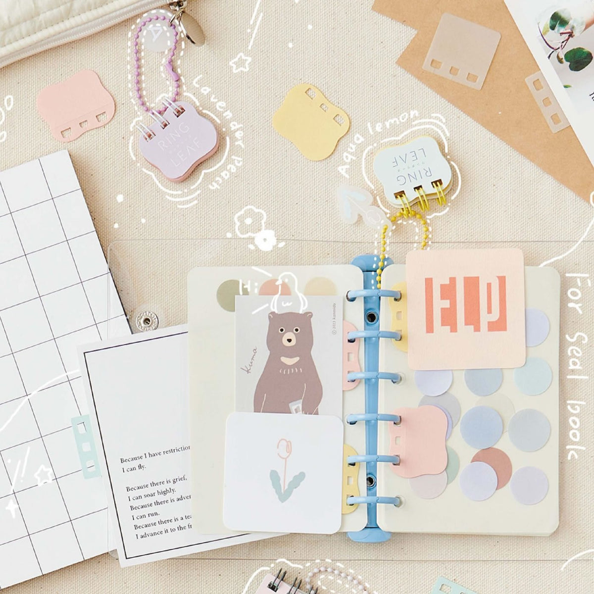 Kanmido Ring Leaf Binder Stickers