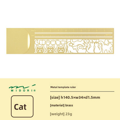Midori Copper Ruler Stencil