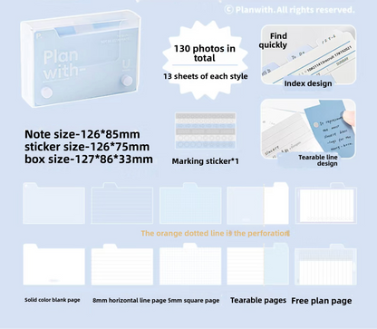 Planwith Memo Card Divider with Index
