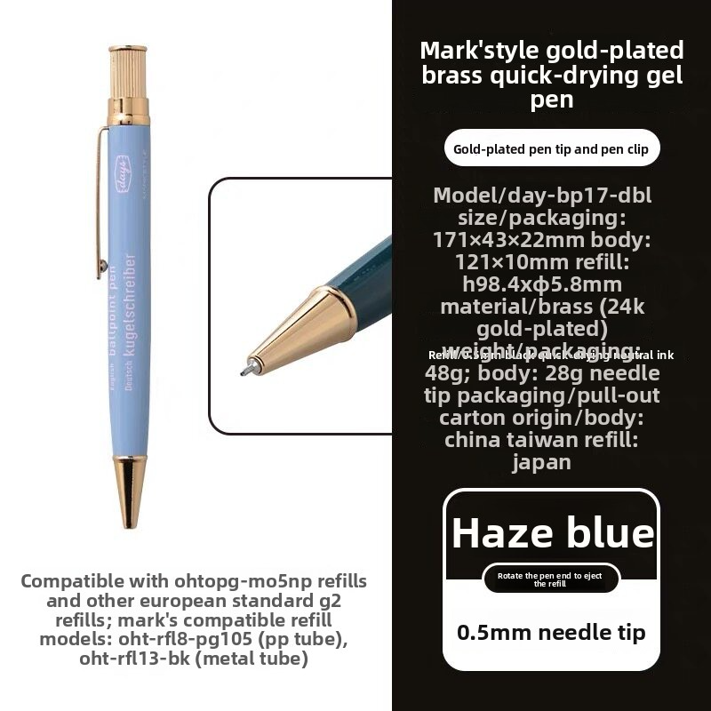 Marks Days Gold-Plated Brass Pen
