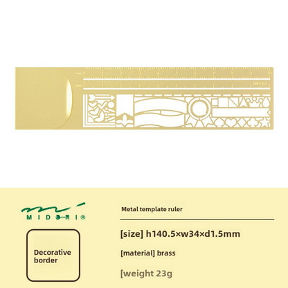 Midori Copper Ruler Stencil