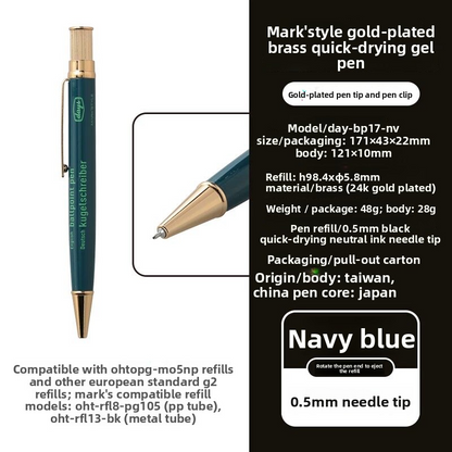 Marks Days Gold-Plated Brass Pen