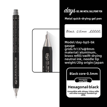 Marks Days Hexagon Metal Gel Pen 0.5mm
