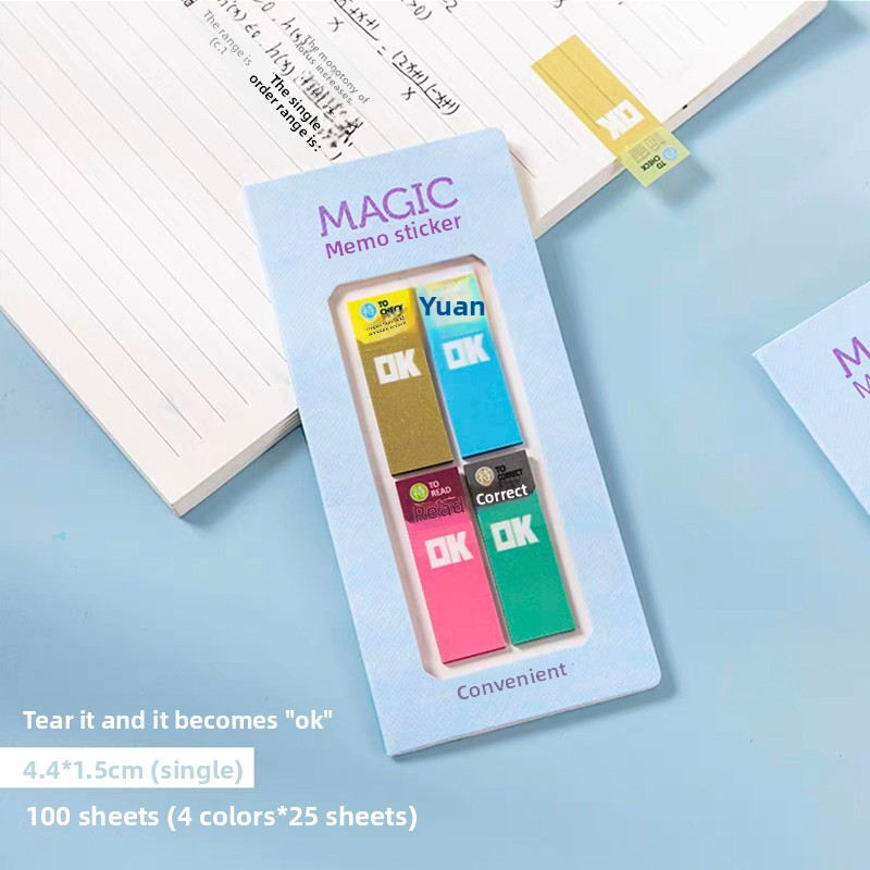 Magic Memo Waterproof Translucent Sticky Notes