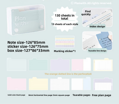 Planwith Memo Card Divider with Index